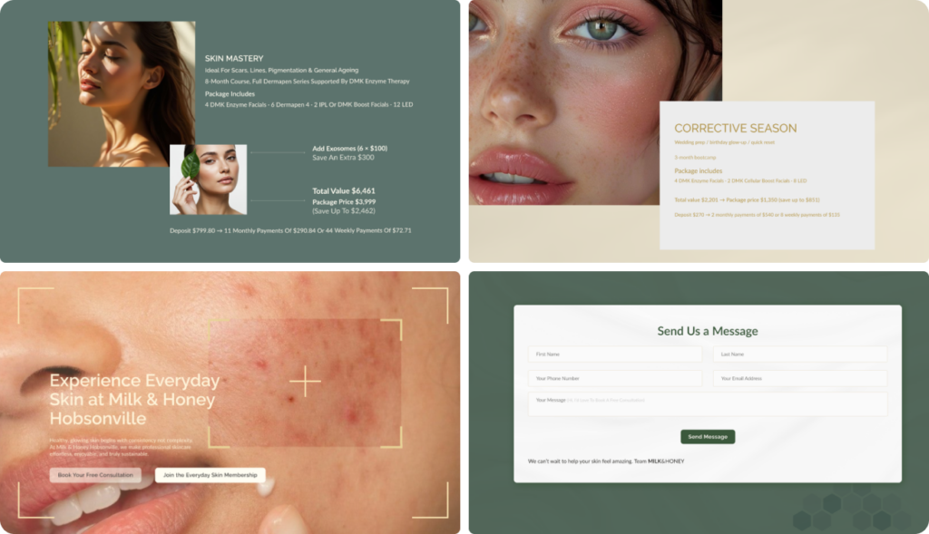 Modern website design with a clean and responsive user interface