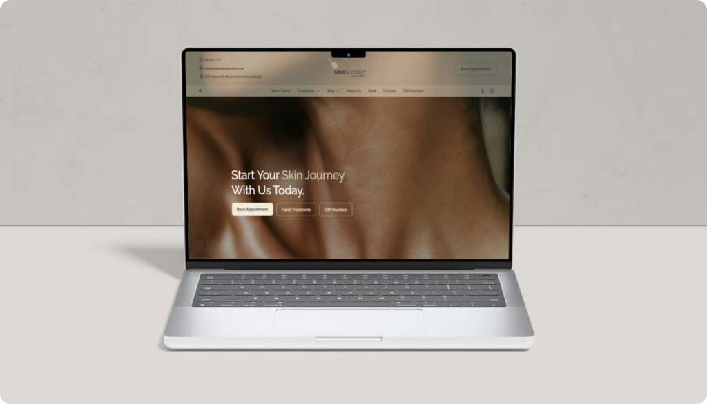 Hero banner design for milk and honey