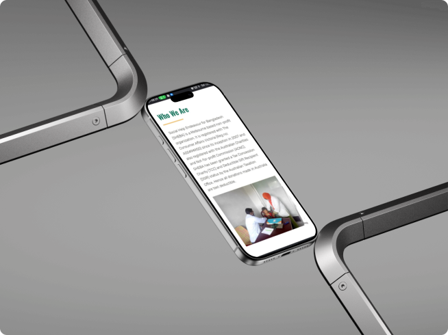 Mobile responsive website mockup showing the website on desktop, tablet, and smartphone